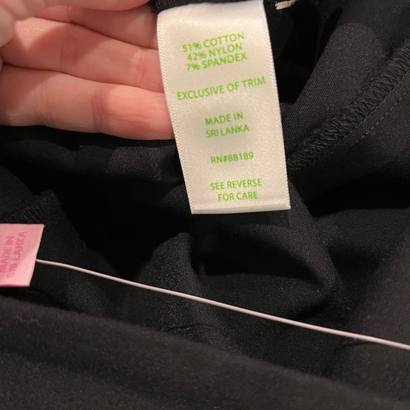 NWT Lilly Pulitzer Women’s Raya Tunic Pant in black size 4 - Picture 3 of 5